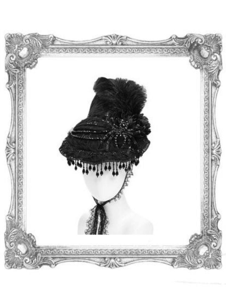 Spider Lace Halloween Flat Hat - Wolvess