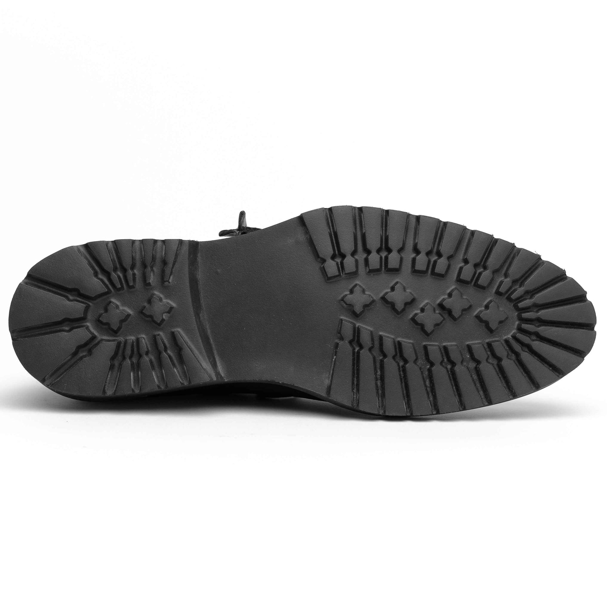 26-224-BLK CAMPO Sueded Goatskin Lace Up with Wax Finish, Black Zelli Italia