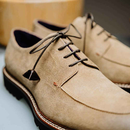 26-224-OAK CAMPO Sueded Goatskin Lace Up with Wax Finish, Oak Zelli Italia