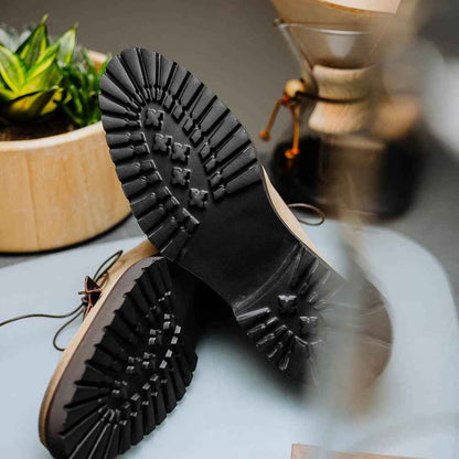 26-224-OAK CAMPO Sueded Goatskin Lace Up with Wax Finish, Oak Zelli Italia
