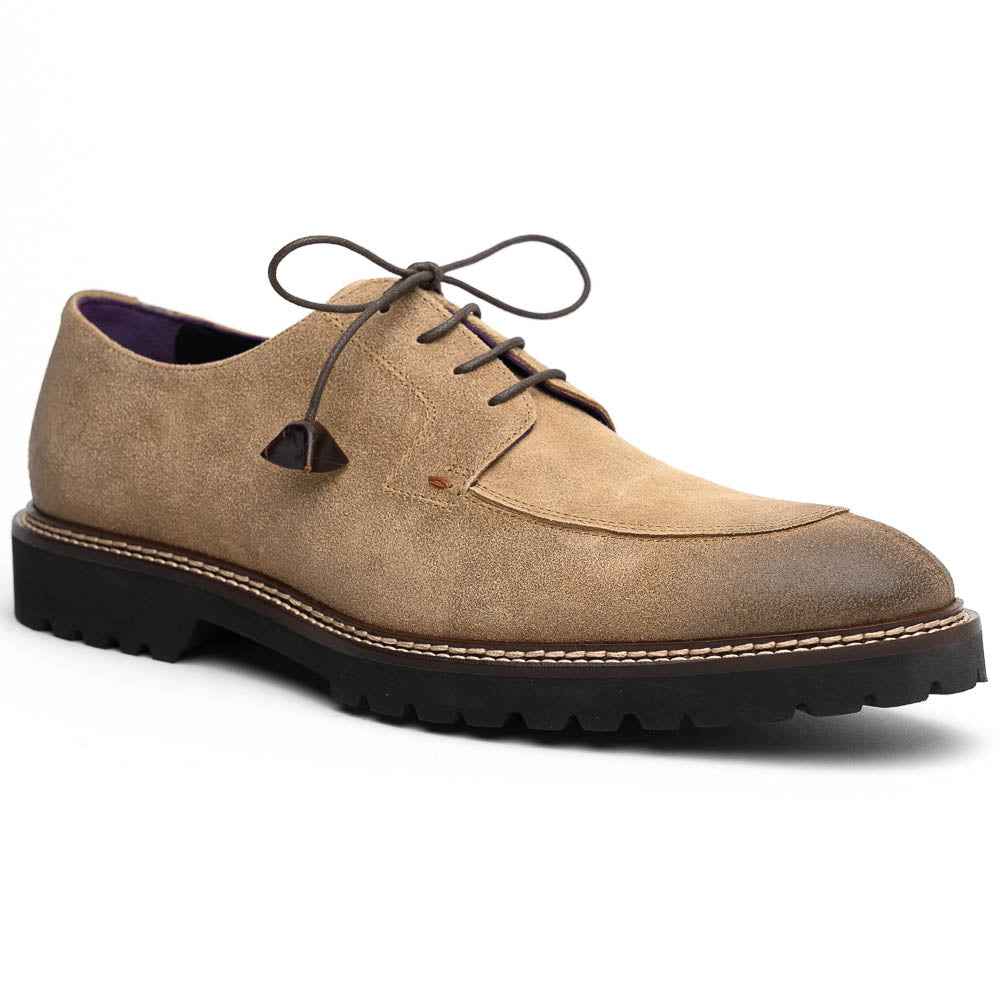 26-224-OAK CAMPO Sueded Goatskin Lace Up with Wax Finish, Oak Zelli Italia