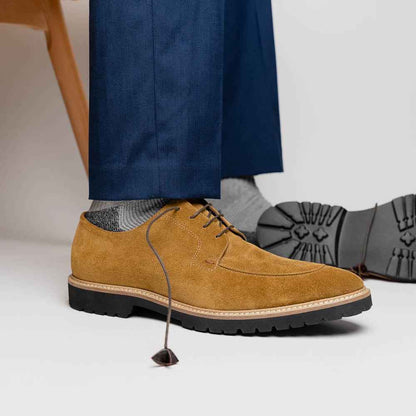 26-220-TOB CAMPO Sueded Goatskin Lace Up, Tobacco Zelli Italia