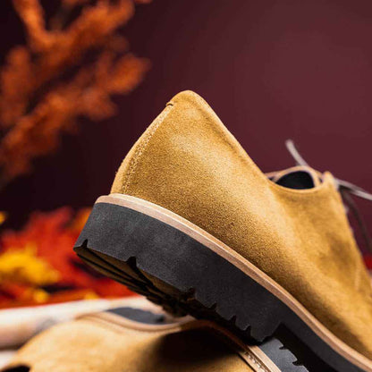 26-220-TOB CAMPO Sueded Goatskin Lace Up, Tobacco Zelli Italia