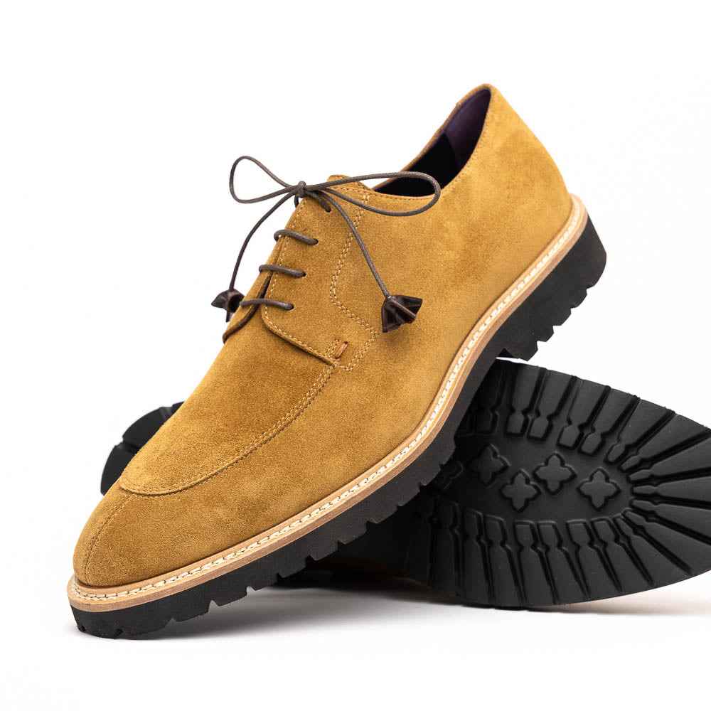 26-220-TOB CAMPO Sueded Goatskin Lace Up, Tobacco Zelli Italia