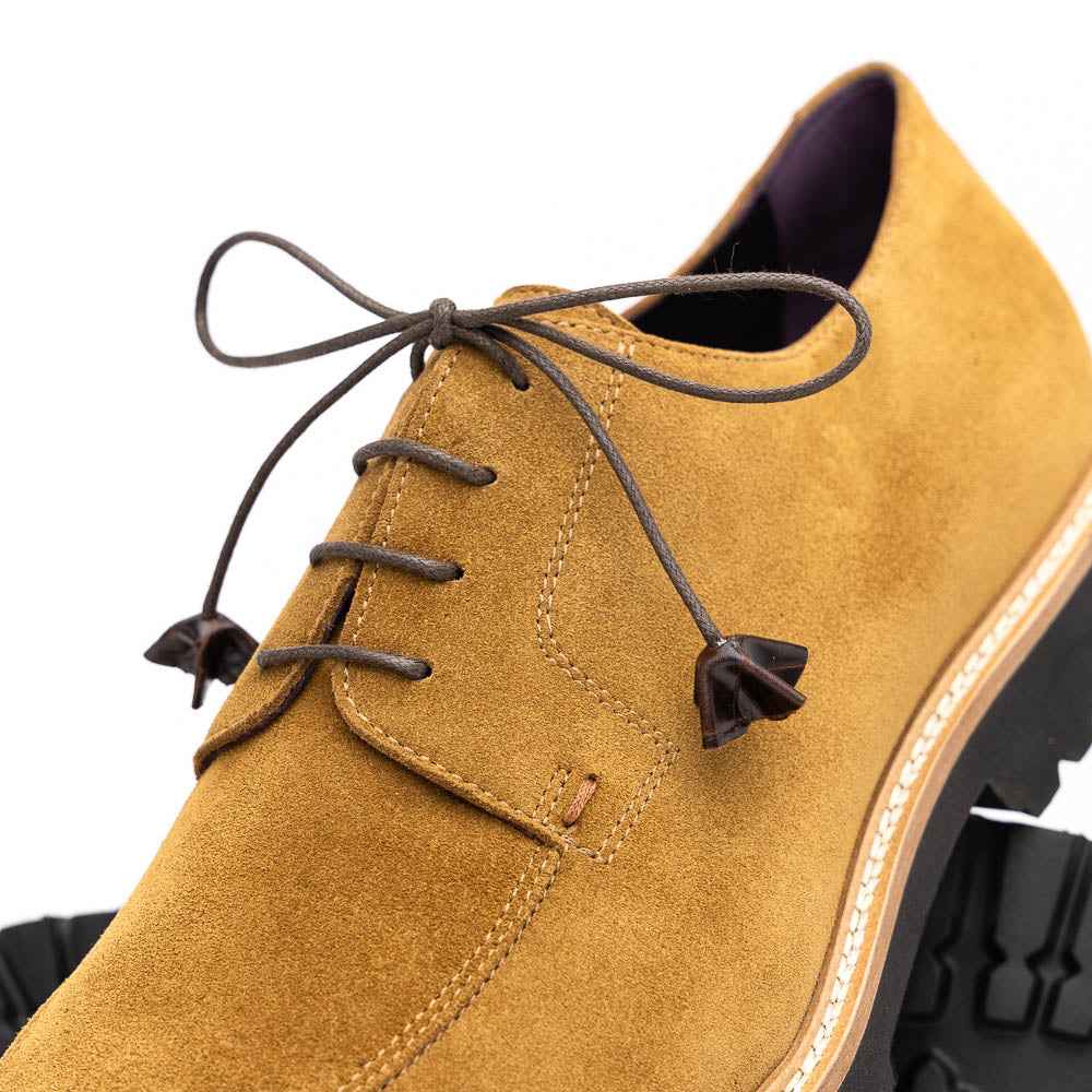 26-220-TOB CAMPO Sueded Goatskin Lace Up, Tobacco Zelli Italia