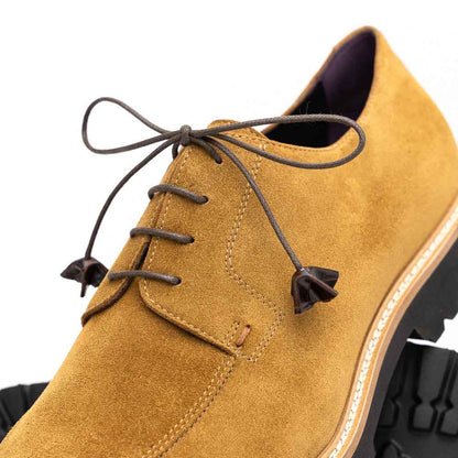 26-220-TOB CAMPO Sueded Goatskin Lace Up, Tobacco Zelli Italia
