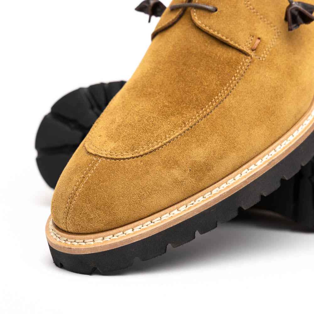 26-220-TOB CAMPO Sueded Goatskin Lace Up, Tobacco Zelli Italia