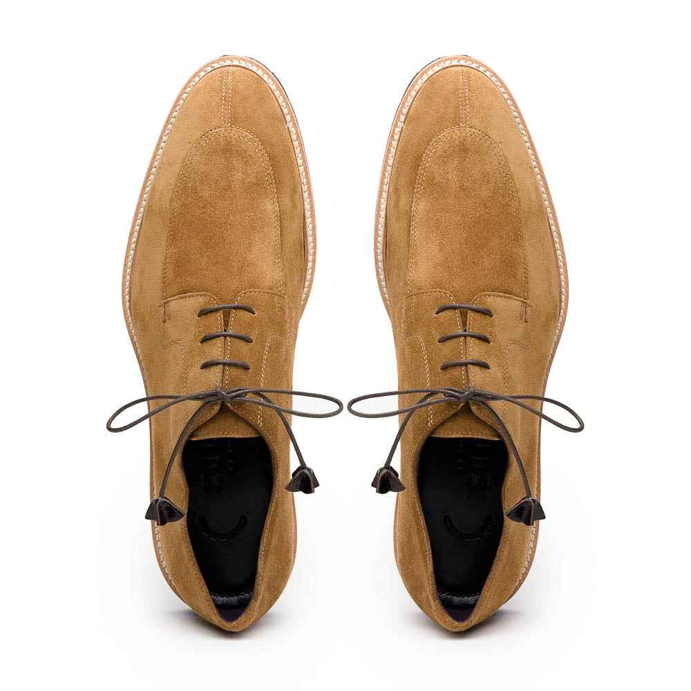 26-220-TOB CAMPO Sueded Goatskin Lace Up, Tobacco Zelli Italia