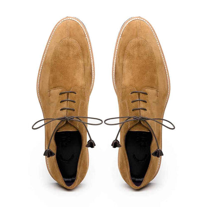 26-220-TOB CAMPO Sueded Goatskin Lace Up, Tobacco Zelli Italia