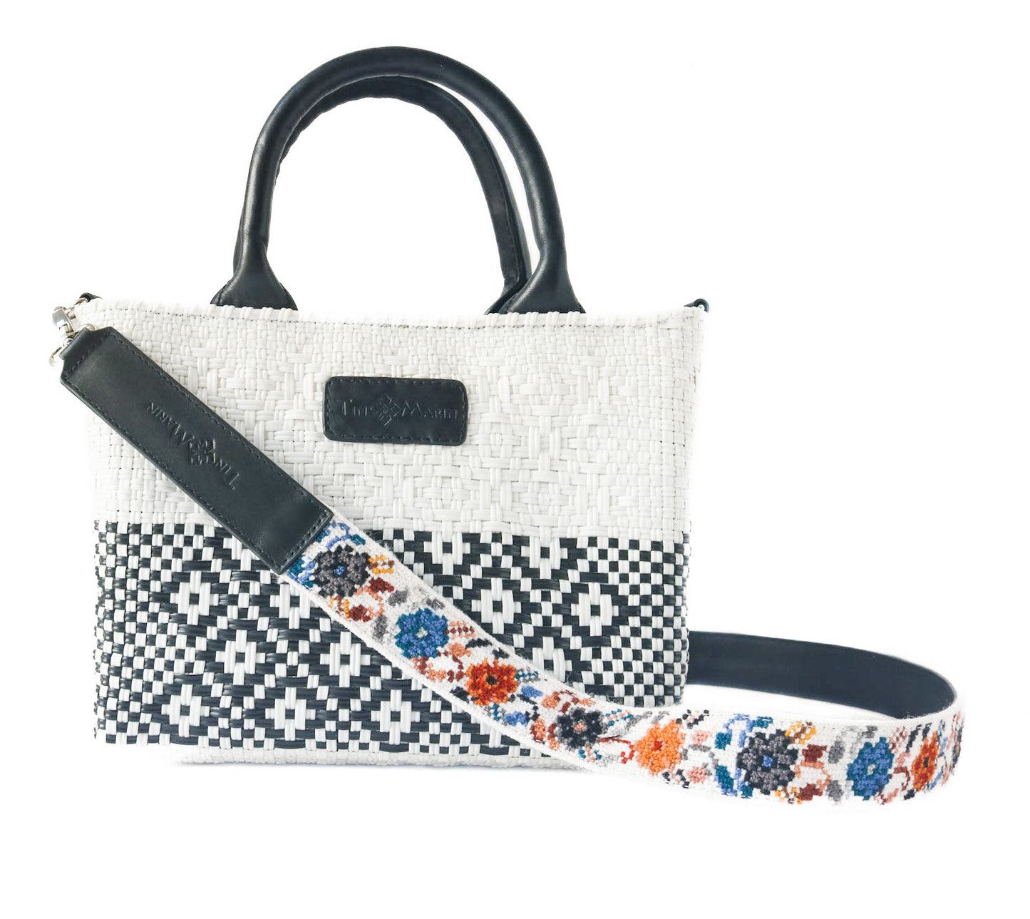 Tin Marin White Small Woven Crossbody Bag Tin Marin Brand
