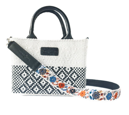 Tin Marin White Small Woven Crossbody Bag Tin Marin Brand