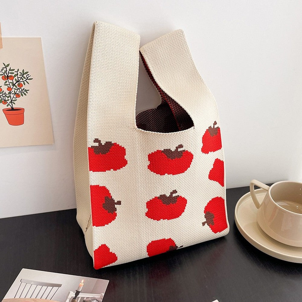 Retro Pattern Knitted Handbag CZ Basics