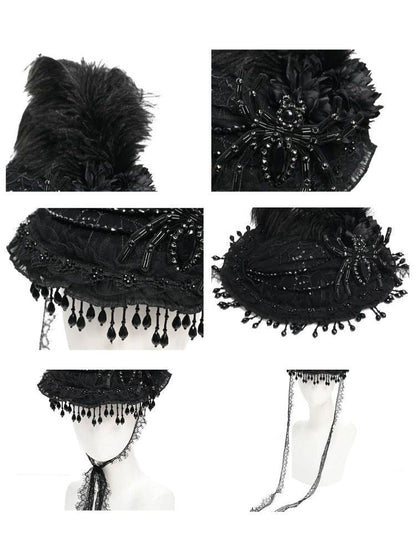 Spider Lace Halloween Flat Hat - Wolvess