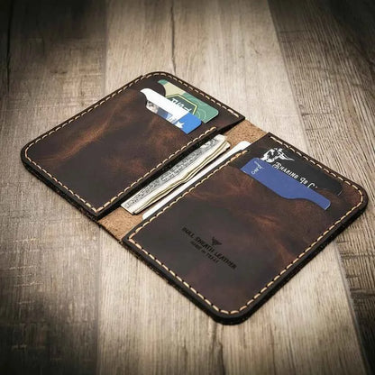 The Tyler Vertical Wallet Bull Sheath Leather
