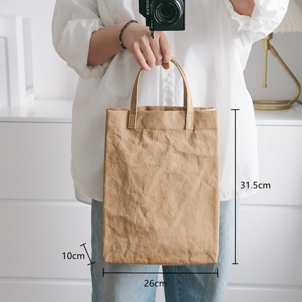 Mini Kraft Fake Paper Tote Bag - Wolvess