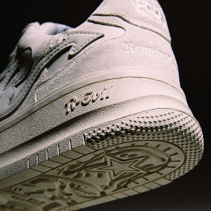 Pattern Platform Sneakers Triple White - Wolvess