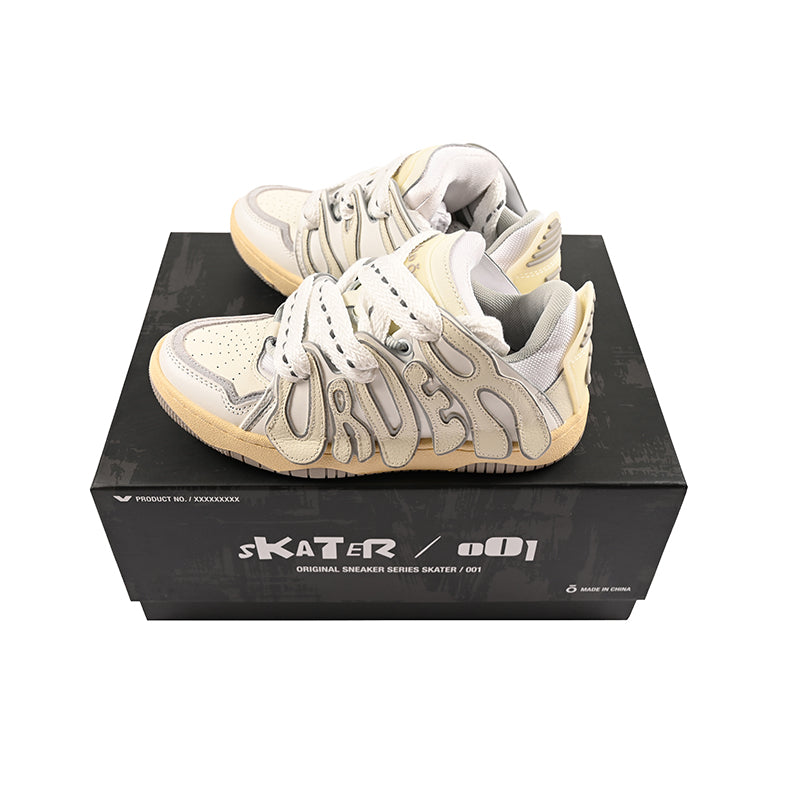 Graffiti Sneakers Triple White - Wolvess