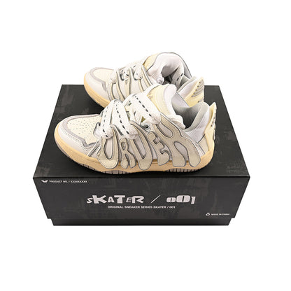 Graffiti Sneakers Triple White - Wolvess