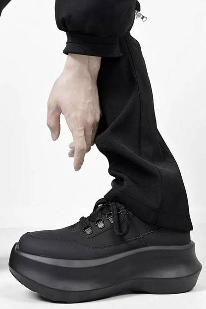 Platform Lace-Up Sneakers - Wolvess