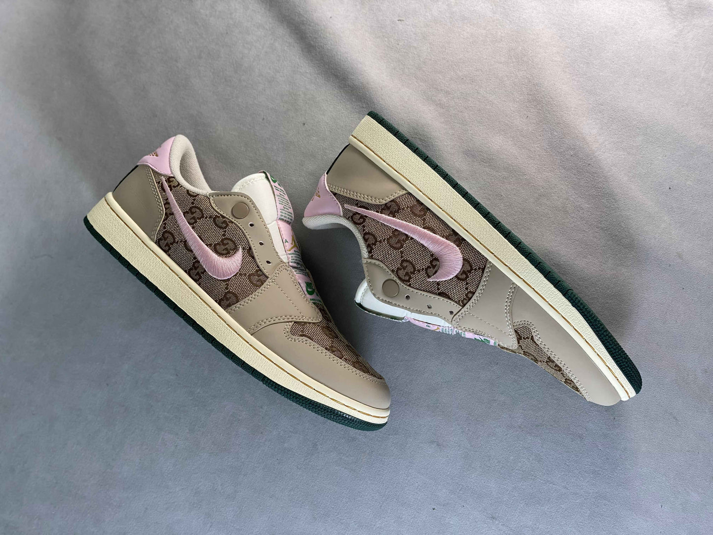 Custom GG x Air Jordan 1 Retro Low Slip AJ1 AV3918-398