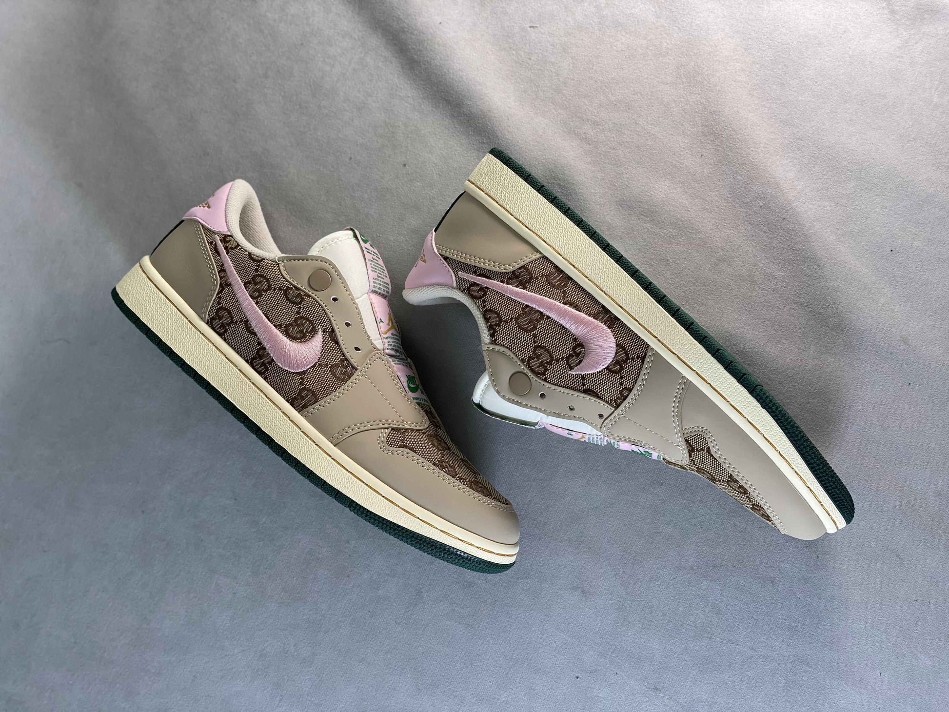 Custom GG x Air Jordan 1 Retro Low Slip AJ1 AV3918-398