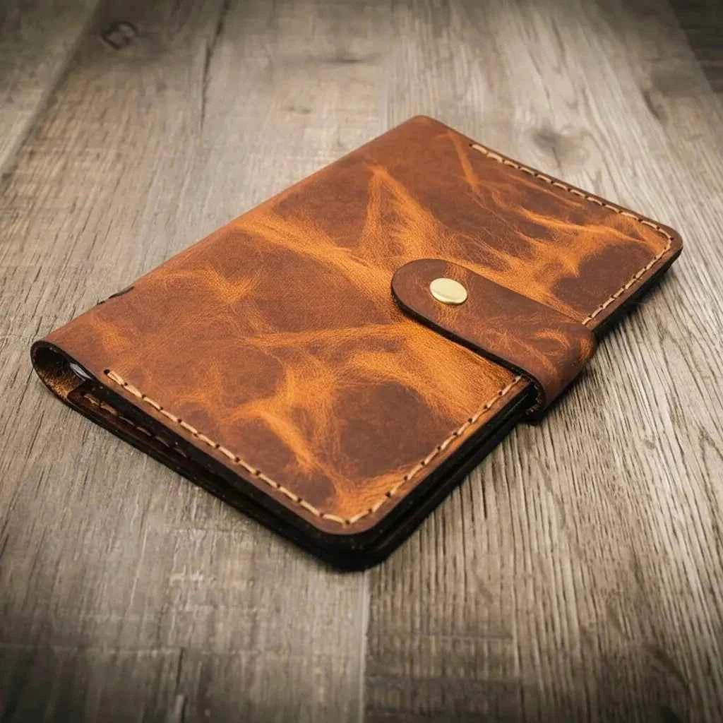 Leather Field Notes Cover -  Chestnut Brown Bull Sheath Leather