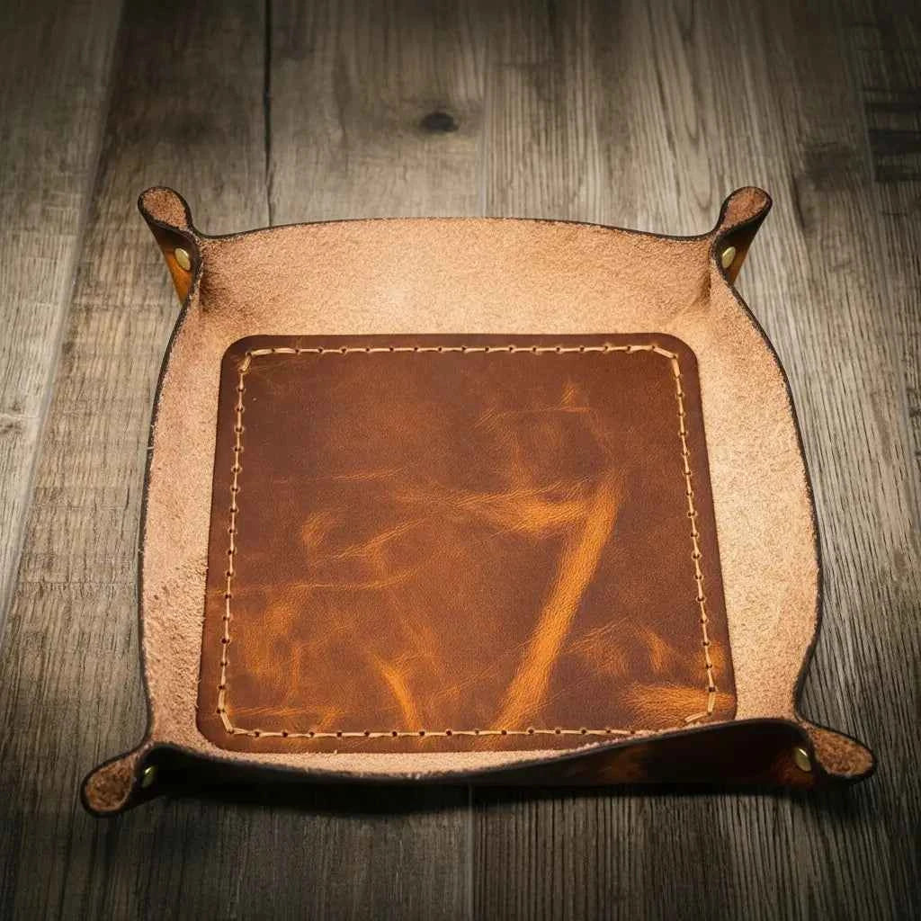 Valet Tray - Chestnut Bull Sheath Leather
