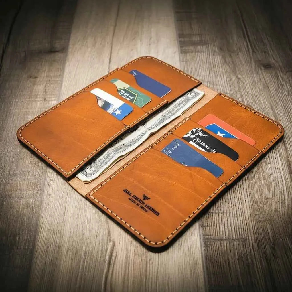 The Houstonian Long Wallet - Chestnut Brown