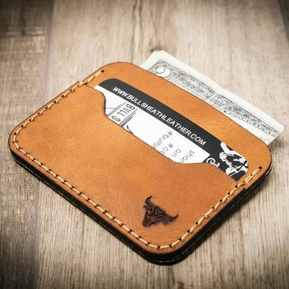 Pflugerville Card Wallet - Saddle Tan Bull Sheath Leather