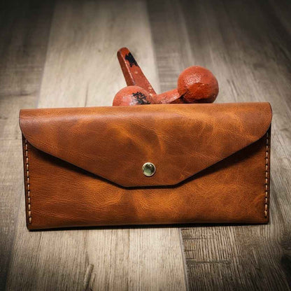 Sugar Land Clutch Wallet - Chestnut Brown Bull Sheath Leather