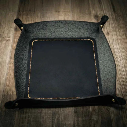 Valet Tray - Black Bull Sheath Leather
