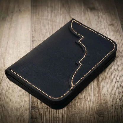 Western Vertical Wallet Bull Sheath Leather