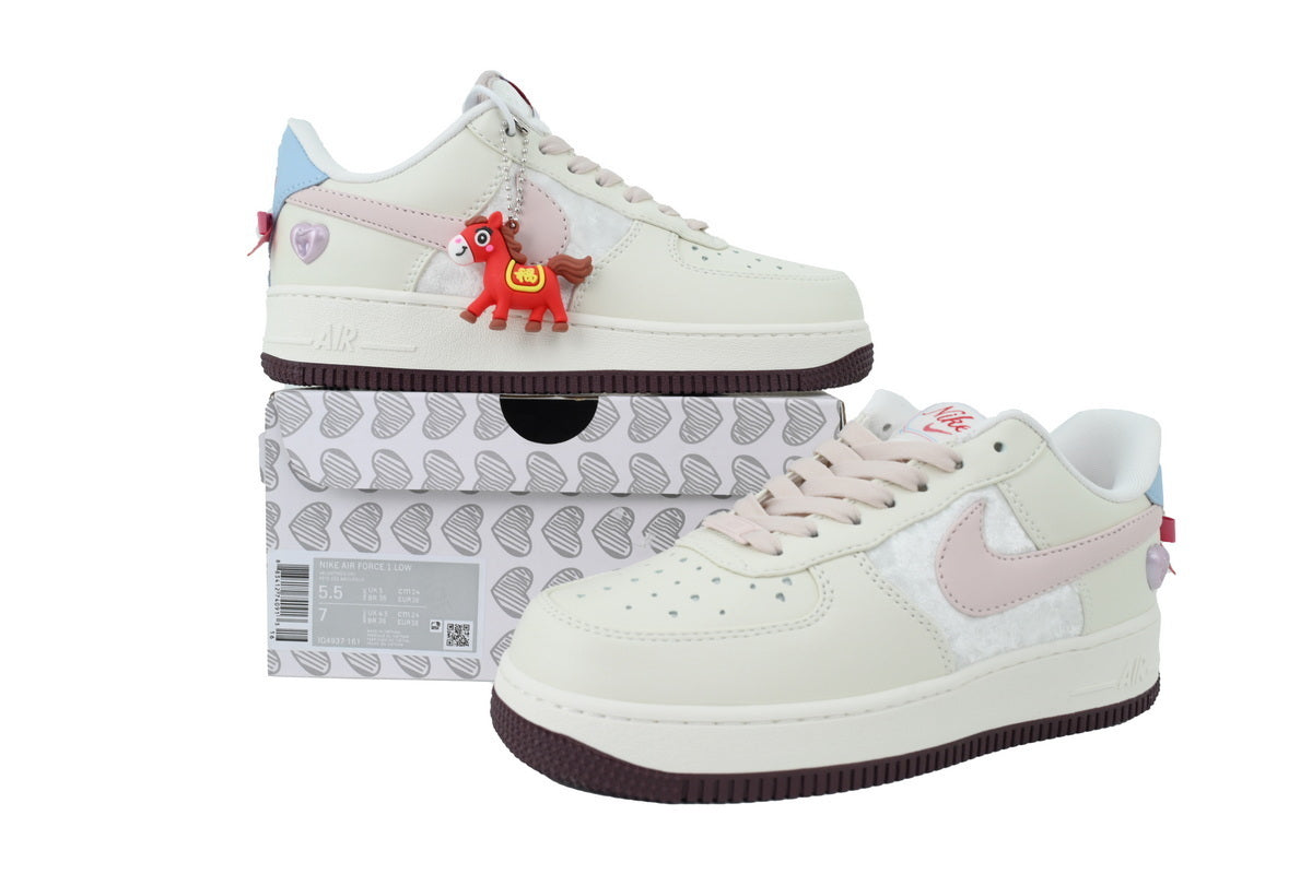 LUW Select: Wmns Air Force 1 'Valentine's Day' - Cream, White & Soft Pink Edition Luxury Urban Wear