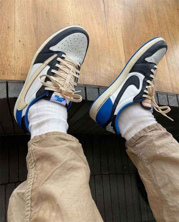 Custom Air Jordan 1 Low Fragment x T-Scott - DM7866-140