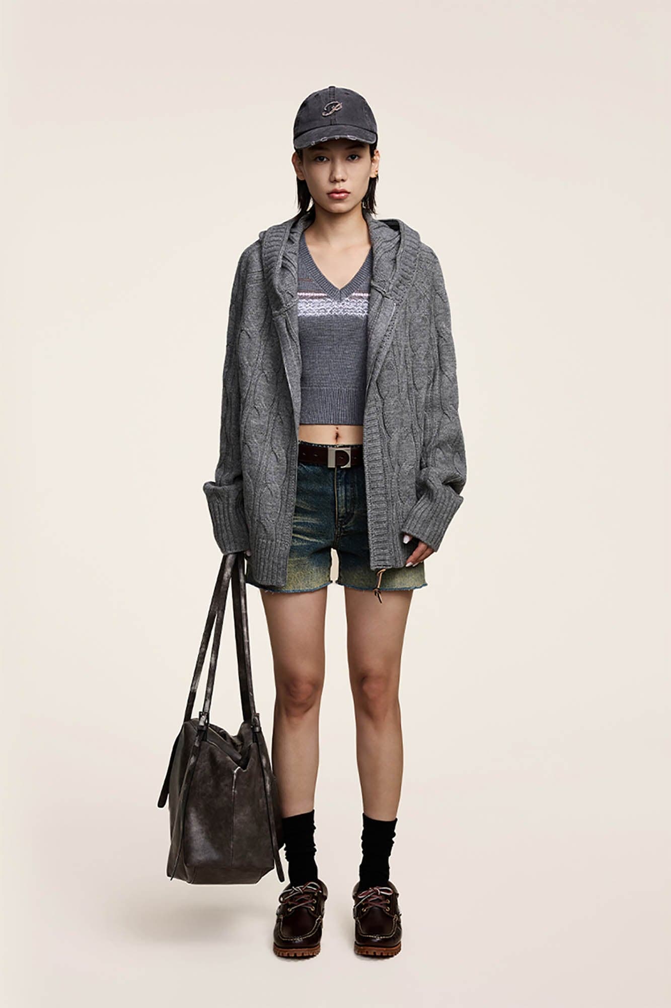 Distressed Leather Hobo Bag - Wolvess