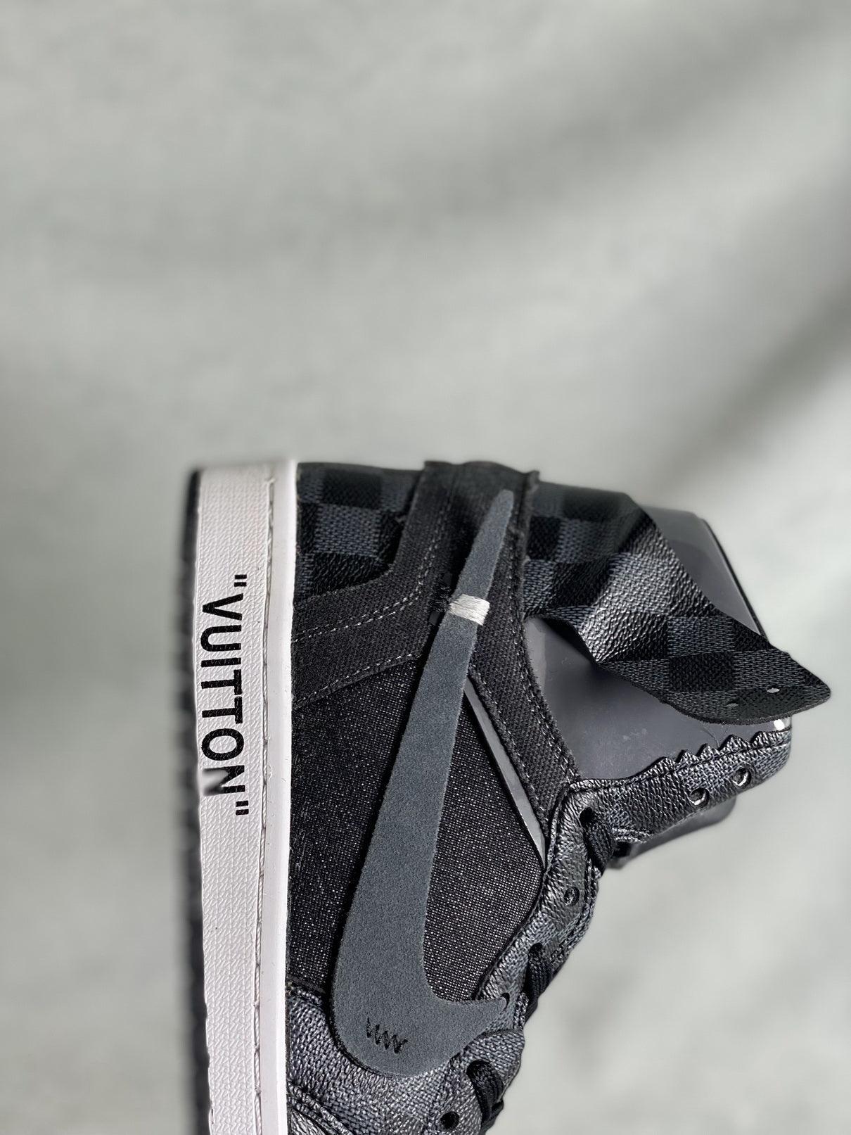 Custom Air Jordan 1 x LV Logo Makersluxe