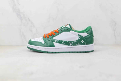 Custom Jordan 1 Low x LV DM7866 885 - Stylish Grey Sneakers