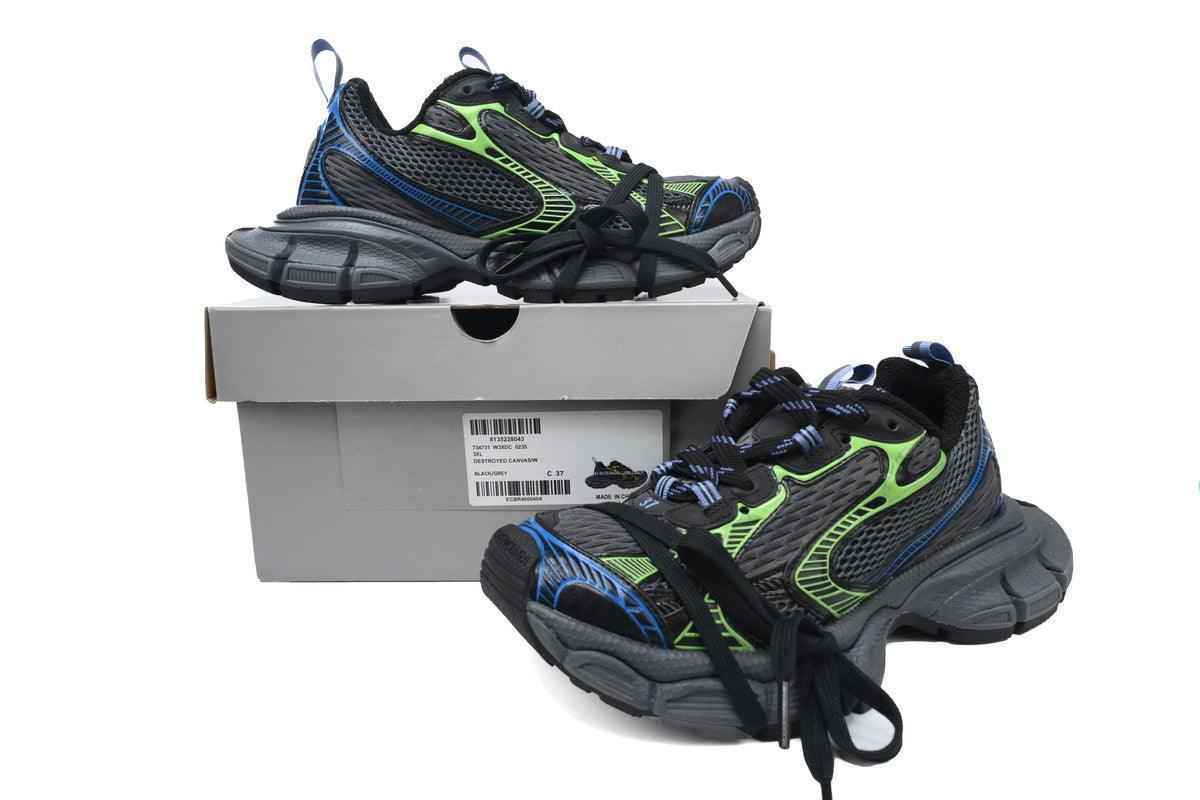 Custom BLCG Black Green Blue Sneakers W3XDC