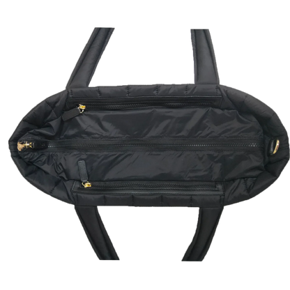 Quilted Nylon Tote – Lightweight, Triple-Zip, Travel & Work Ready MiamiLeathers.com