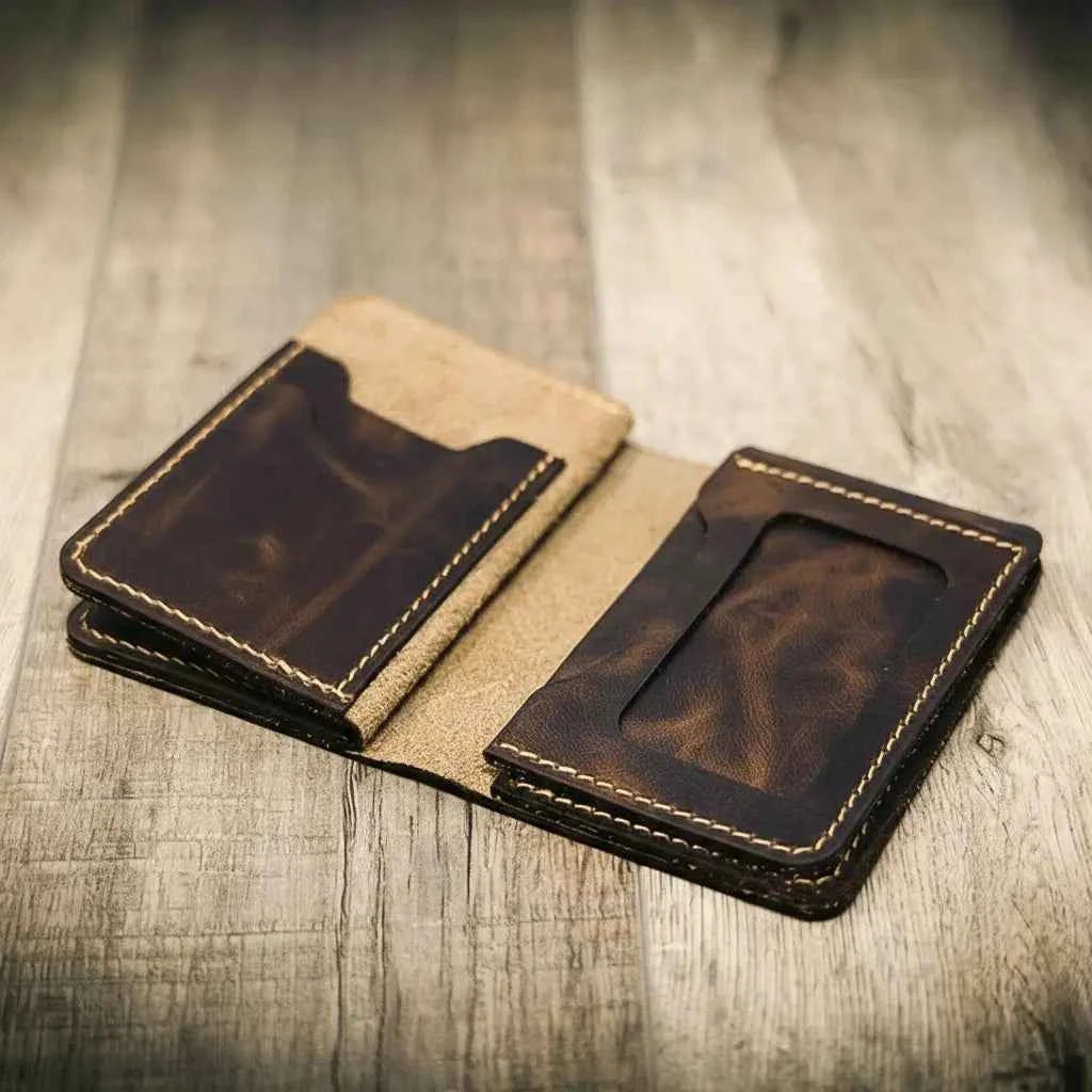 Federal Badge Wallet Small - Walnut Bull Sheath Leather