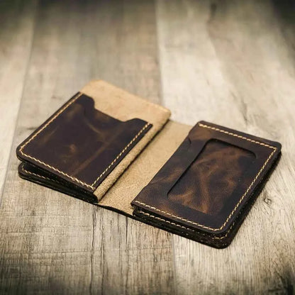 Federal Badge Wallet Small - Walnut Bull Sheath Leather