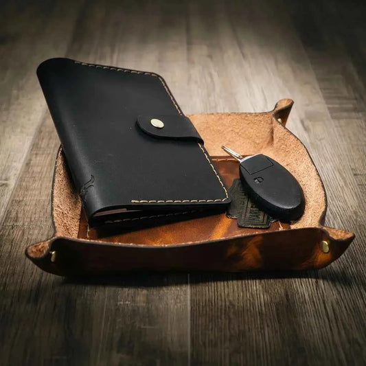 Valet Tray - Chestnut Bull Sheath Leather