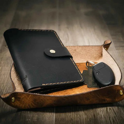 Valet Tray - Saddle Tan Bull Sheath Leather
