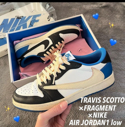 Custom Air Jordan 1 Low Fragment x T-Scott - DM7866-140 SneakerNational