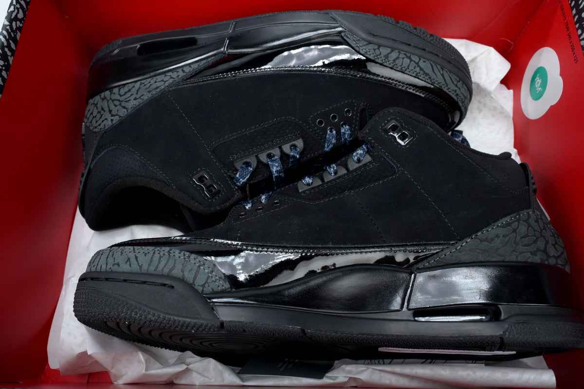 Custom Air Jordan 3 Retro 'Black Cat' CT8532-001