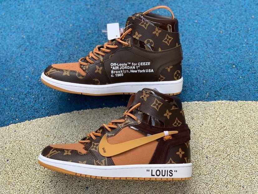 Custom Air Jordan 1 x LV Logo