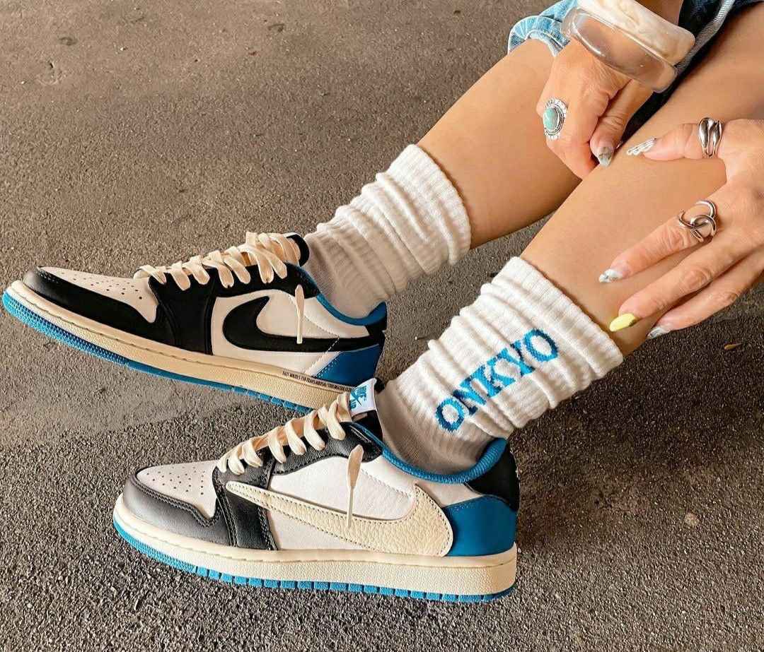 Custom Air Jordan 1 Low Fragment x T-Scott - DM7866-140