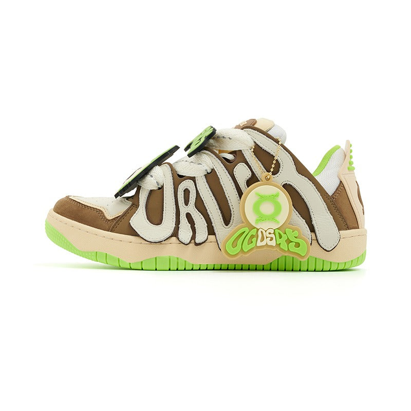 Skater Sneakers Brown Green - Wolvess