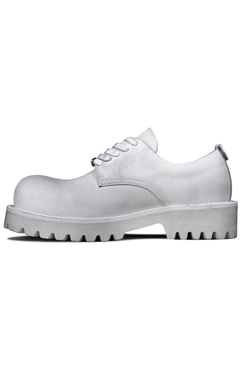 Leather Lug Sole Derby Shoes - Wolvess