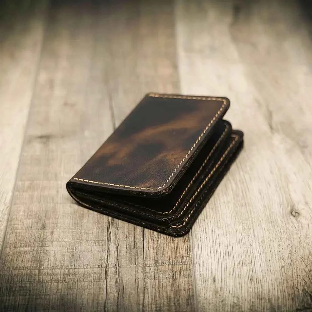 Federal Badge Wallet Small - Walnut Bull Sheath Leather